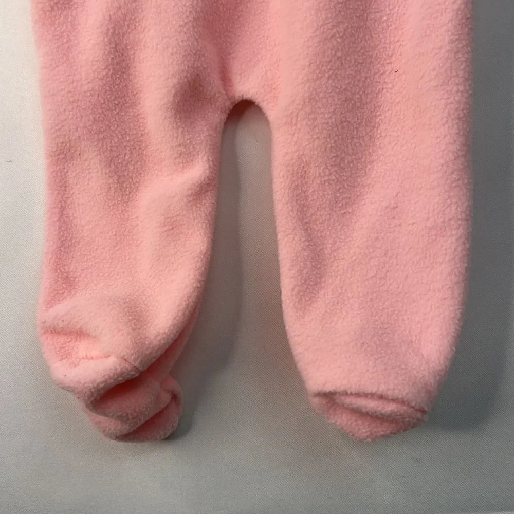 Disney Baby Pink Fleece one piece/snowsuit size 3-6 months EUC